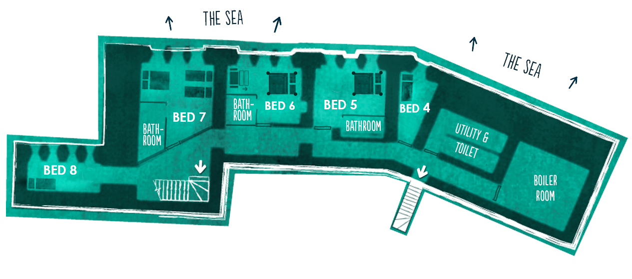 lower-ground floor plan - Polhawn Fort